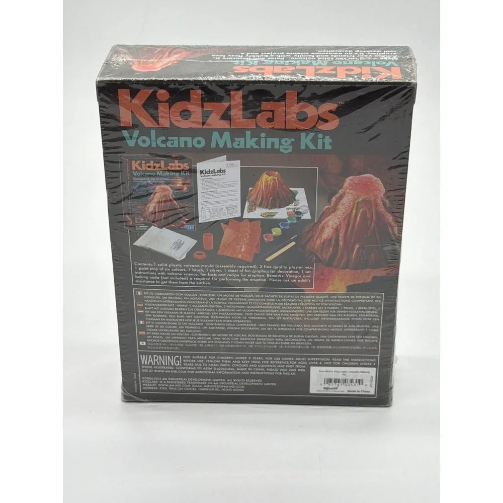 4M KidzLabs Volcano Making Kit 3431 STEM Science Educational Craft Project New‎